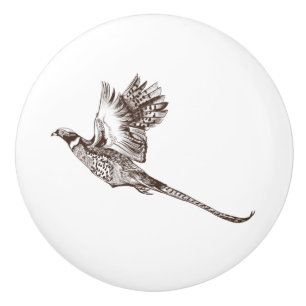 Bouton De Porte En Céramique Bouton en céramique personnalisée Pheasant à cou c