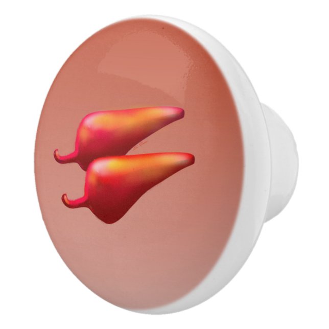 Bouton De Porte En Céramique Bouton en céramique Red Chili Peppers (Droite)