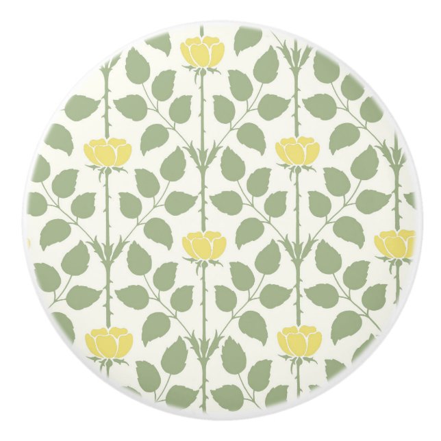 Bouton De Porte En Céramique Bouton en céramique Rose (Devant)