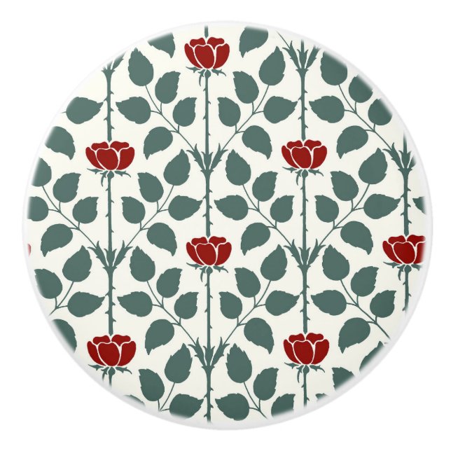 Bouton De Porte En Céramique Bouton en céramique Rose (Devant)