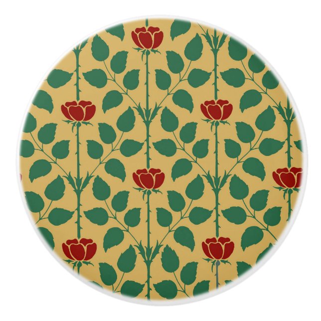 Bouton De Porte En Céramique Bouton en céramique Rose (Devant)