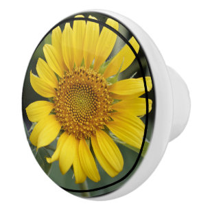 Bouton De Porte En Céramique Bouton en céramique tournesol jaune