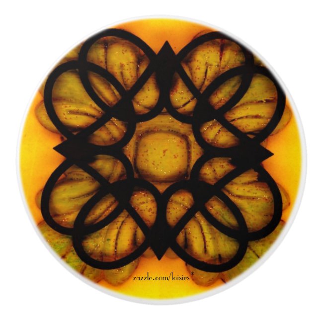 Bouton De Porte En Céramique Bouton noir en céramique (Devant)