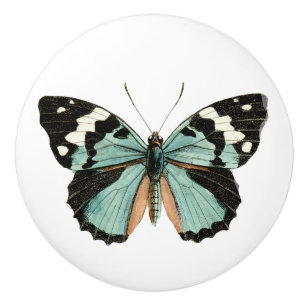 Bouton De Porte En Céramique Boutterfly Turquoise Vintage Custom Ceramic Knows