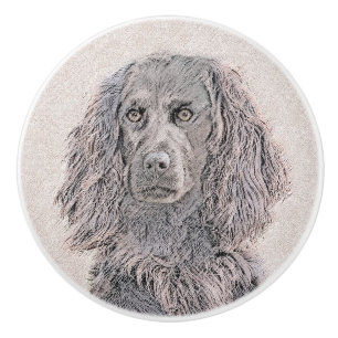 Bouton De Porte En Céramique Boykin Peinture Espagnole - Cute Original Chien Ar