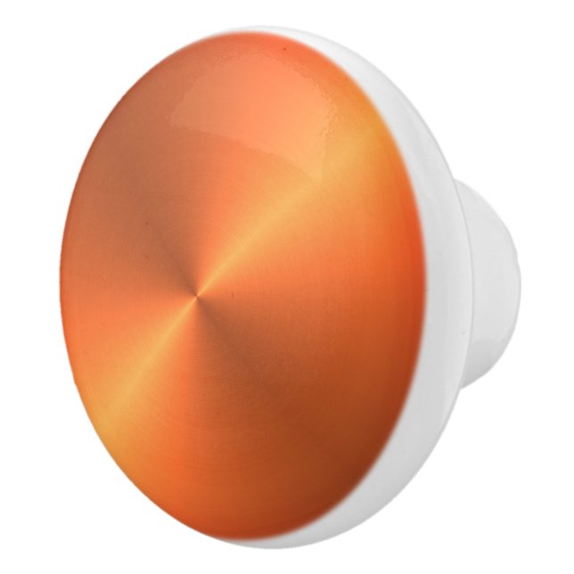 Bouton De Porte En Céramique Brillant rouille orange (Droite)