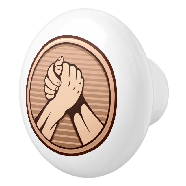 Bouton De Porte En Céramique Bronze (Droite)