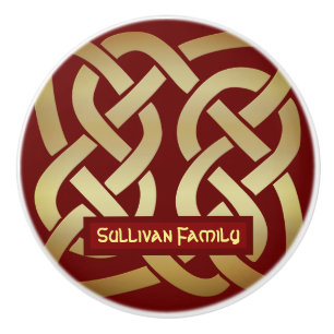 Bouton De Porte En Céramique Bronze Tone Celtic