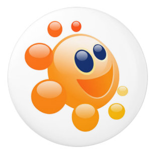 BOUTON DE PORTE EN CÉRAMIQUE BUBBBLY SUN