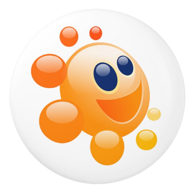 BOUTON DE PORTE EN CÉRAMIQUE BUBBBLY SUN (Devant)