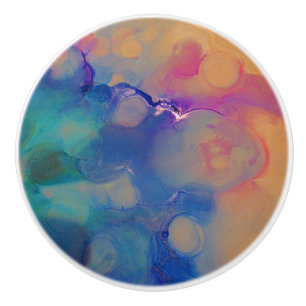 Bouton De Porte En Céramique Bubbles Pastel