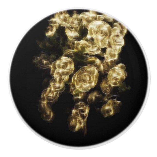 Bouton De Porte En Céramique Bud Gilt (Devant)