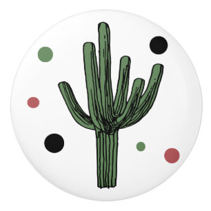 Bouton De Porte En Céramique Cactus