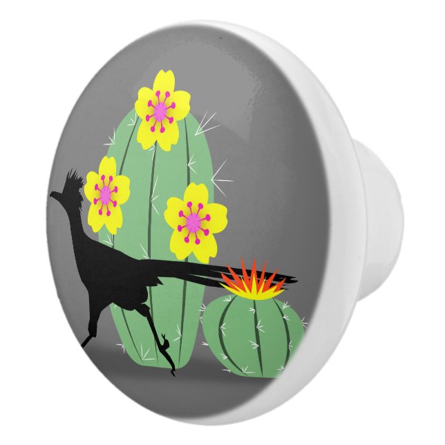 Bouton De Porte En Céramique Cactus Et Roulements (Droite)