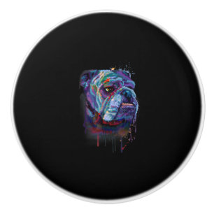 Bouton De Porte En Céramique Cadeau de Bulldog anglais Une maman de Bulldog ang