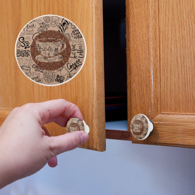 Bouton De Porte En Céramique Café Clair (Créateur téléchargé)