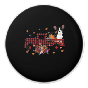 Bouton De Porte En Céramique Camion Citrouille Bulldog Thanksgiving Cadeau Hall
