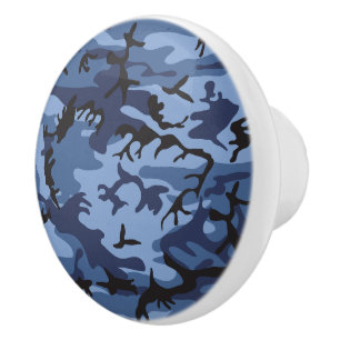 Bouton De Porte En Céramique Camouflage bleu marine, Militaire, Armée