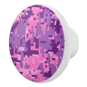 Bouton De Porte En Céramique Camouflage Camouflage numérique Fuchsia Storm pers