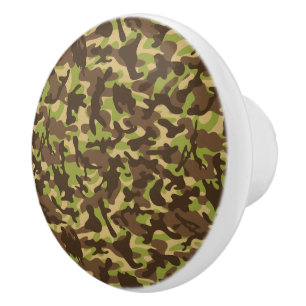 Bouton De Porte En Céramique Camouflage Cascade