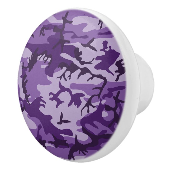 Bouton De Porte En Céramique Camouflage violet, Armée (Droite)