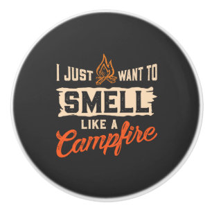Bouton De Porte En Céramique Camping - Sentez Comme Un Feu De Campagne