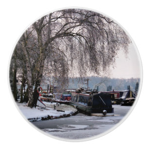 BOUTON DE PORTE EN CÉRAMIQUE CANAL D'HIVER