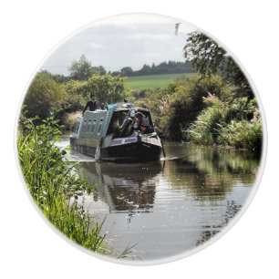 BOUTON DE PORTE EN CÉRAMIQUE CANAL NARROWBOAT