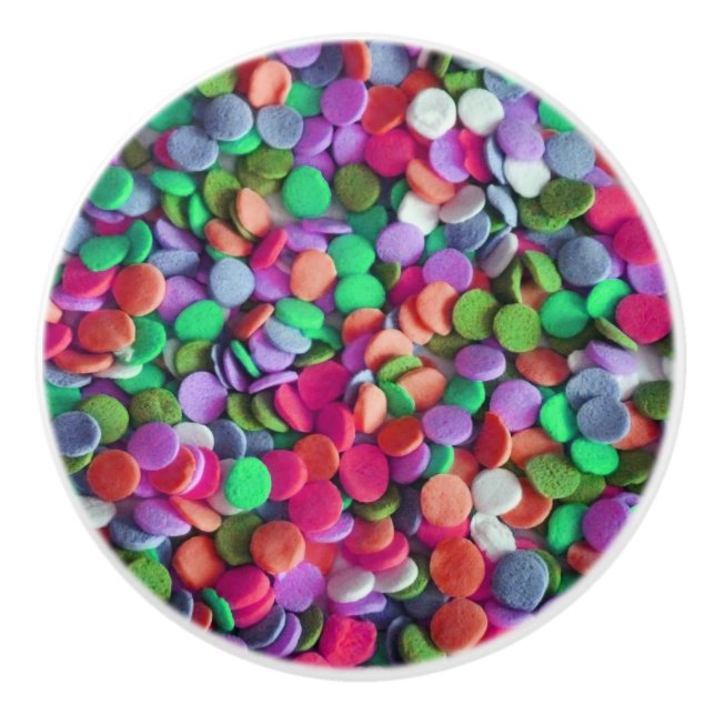 Bouton De Porte En Céramique Candy Dots (Devant)