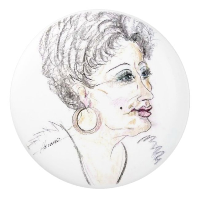 Bouton De Porte En Céramique Caractère ... (Devant)