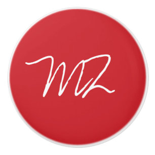 Bouton De Porte En Céramique Cardinal rouge personnalisé