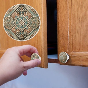 Bouton De Porte En Céramique Carreau Faux
