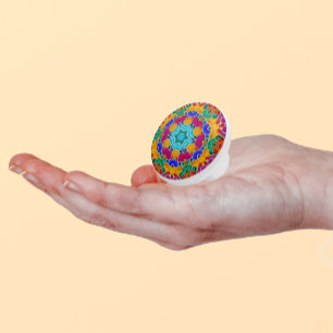 Bouton De Porte En Céramique Carreaux de mosaïque assez floral - Boho Chic