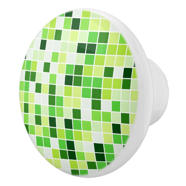 Bouton De Porte En Céramique Carrelage de piscine, Carrelage en mosaïque verte, (Droite)