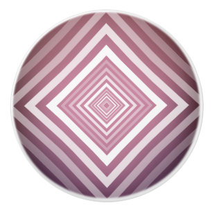 Bouton De Porte En Céramique Carrés de dégradé rose et blanc moderne