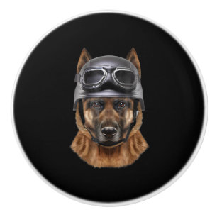 Bouton De Porte En Céramique Casque berger allemand pour chien cadeau pour le m
