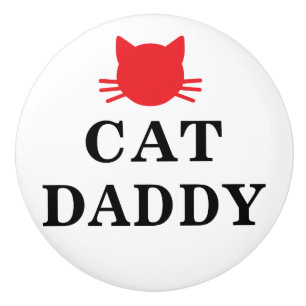 Bouton De Porte En Céramique Cat Daddy Ceramic Knob