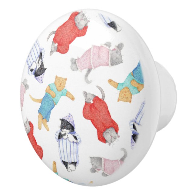 Bouton De Porte En Céramique CATS PAJAMAS Ceramic Drawer Knower (Droite)
