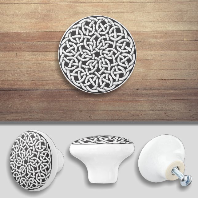 Bouton De Porte En Céramique Celtic Knot Style Door Knob Cabinet Pull (Créateur téléchargé)
