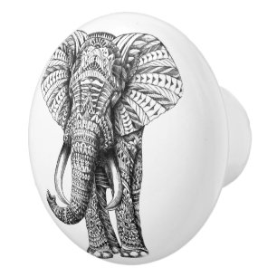 Bouton De Porte En Céramique Ceramic Elephant Door Knob