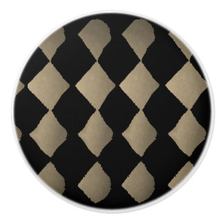 Bouton De Porte En Céramique Ceramic Knob "Arlequin-Sepia"