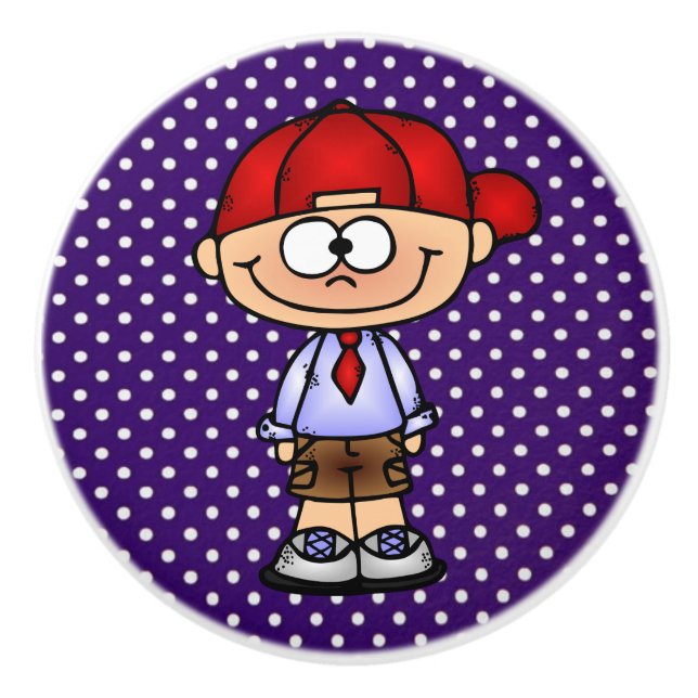 Bouton De Porte En Céramique Ceramic Knob/Boy (Devant)