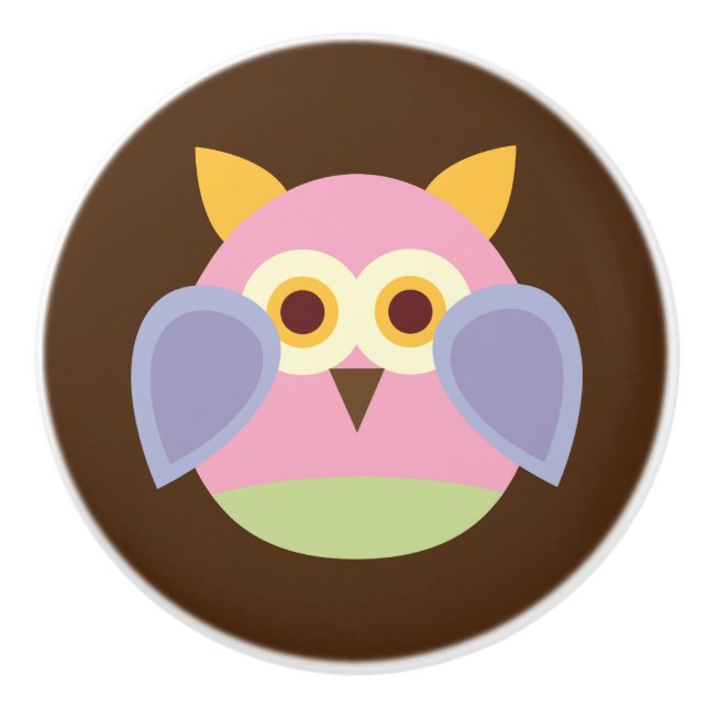 Bouton De Porte En Céramique Ceramic Knob/Owl (Devant)