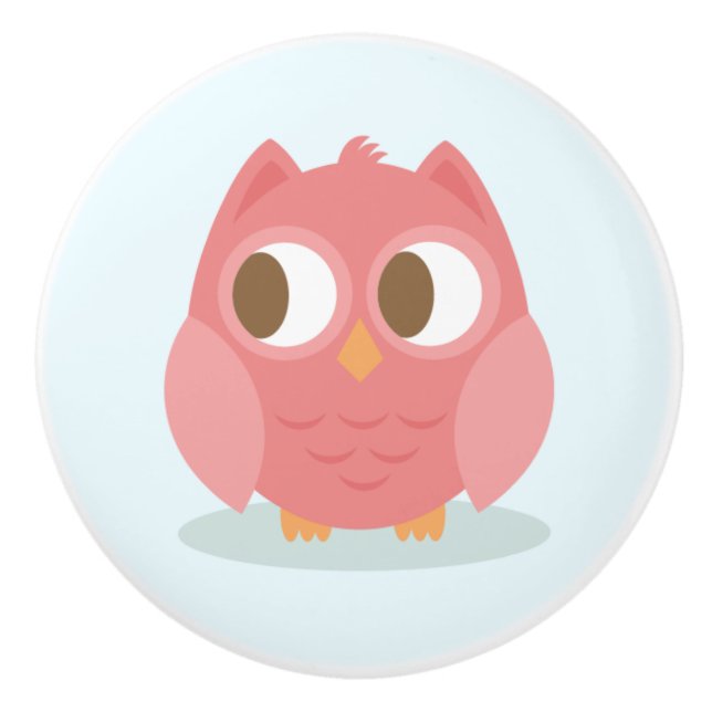 Bouton De Porte En Céramique Ceramic Knob/Owl (Devant)