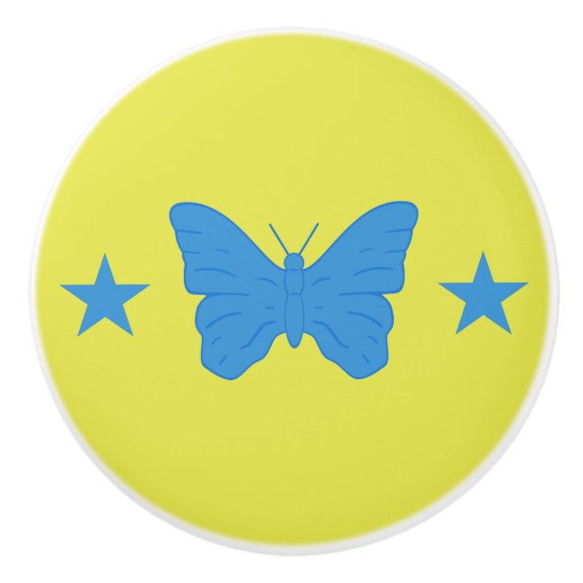 Bouton De Porte En Céramique Ceramic knob pull with flag of Bady Bassit (Devant)