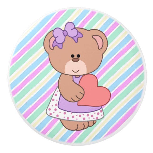 Bouton De Porte En Céramique Ceramic Knoth/Cute Bear (Devant)