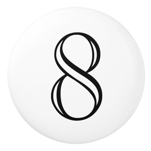 Bouton De Porte En Céramique Ceramic Number Knob (Devant)