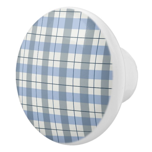 Bouton De Porte En Céramique Céramique Armoire bleu foncé Plaid (Droite)