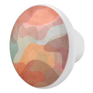 Bouton De Porte En Céramique Céramique artistique unique avec Patte de couleur 