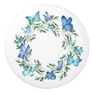 Bouton De Porte En Céramique Céramique Cabinet Knob-Butterflies Ceramic Knob